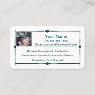Mini Resume Business Card Dark Green