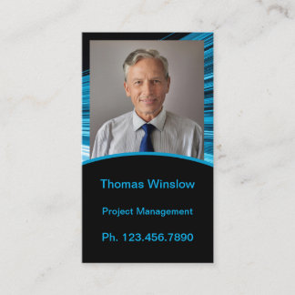 Mini Resume Card | Networking Card Blue Black