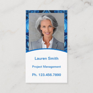 Mini Resume Card | Networking Card Blue Modern