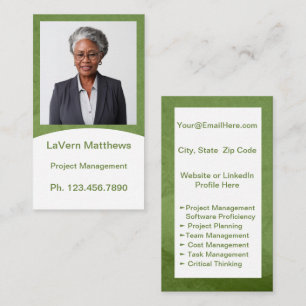 Mini Resume Card Networking Card Green