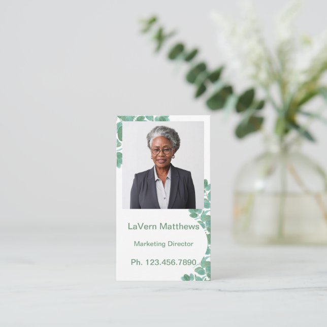 Mini Resume Card | Networking Card Green (Standing Front)