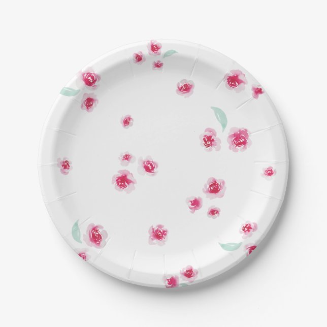 Mini Rose Paper Plate (Front)