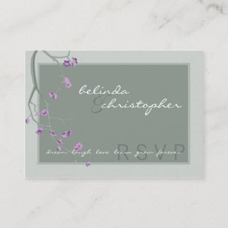 MINI RSVP REPLY CARD :: cherry blossoms 6L