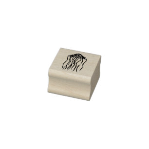 Mini rubber stamp jellyfish, medusa stamp