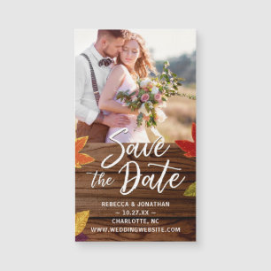 Mini Save the Date Magnets Cheap   Fall Wedding
