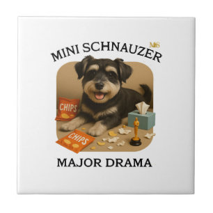 Mini Schnauzer Dog Lovers Ceramic Tile