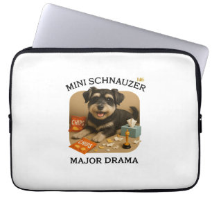 Mini Schnauzer Dog Lovers  Laptop Sleeve