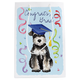 Mini Schnauzer Graduate Medium Gift Bag