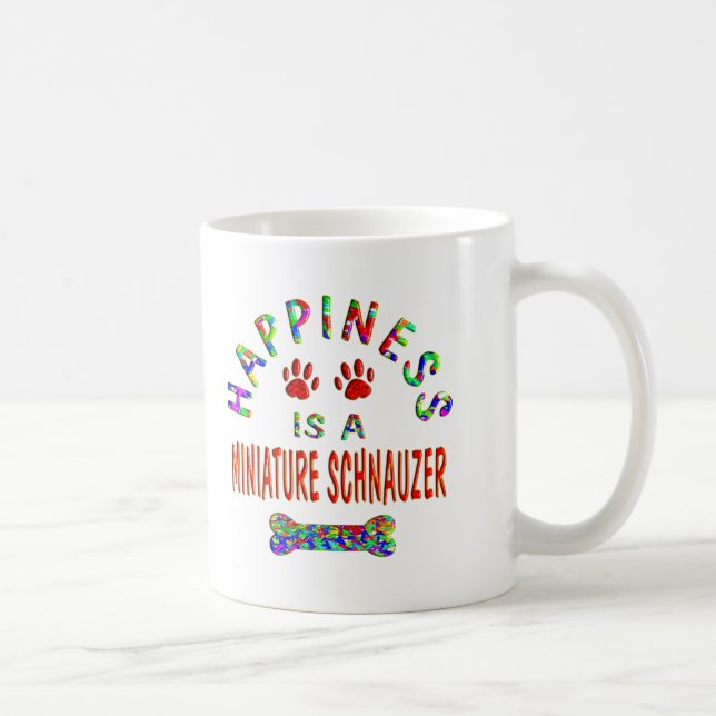 Mini Schnauzer Happiness Coffee Mug (Right)