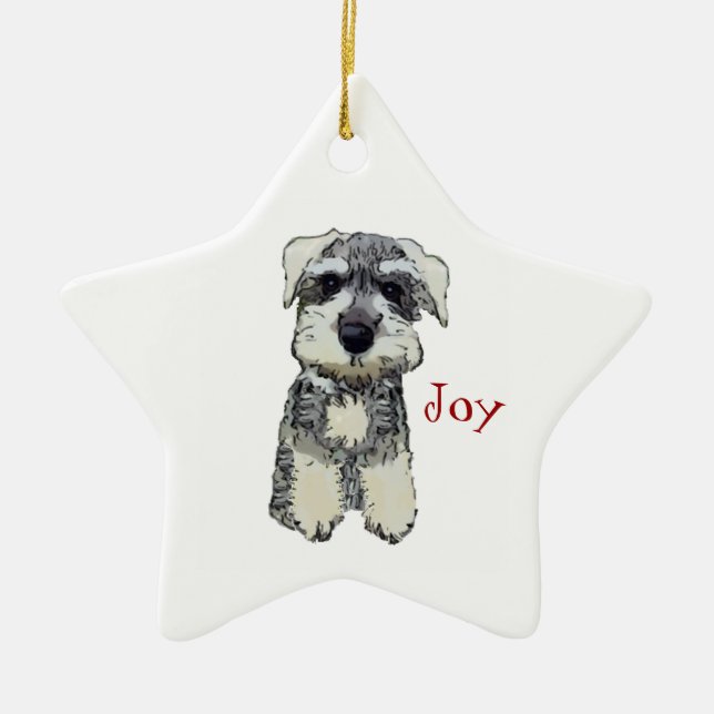 Mini Schnauzer Joy Ornament (Front)