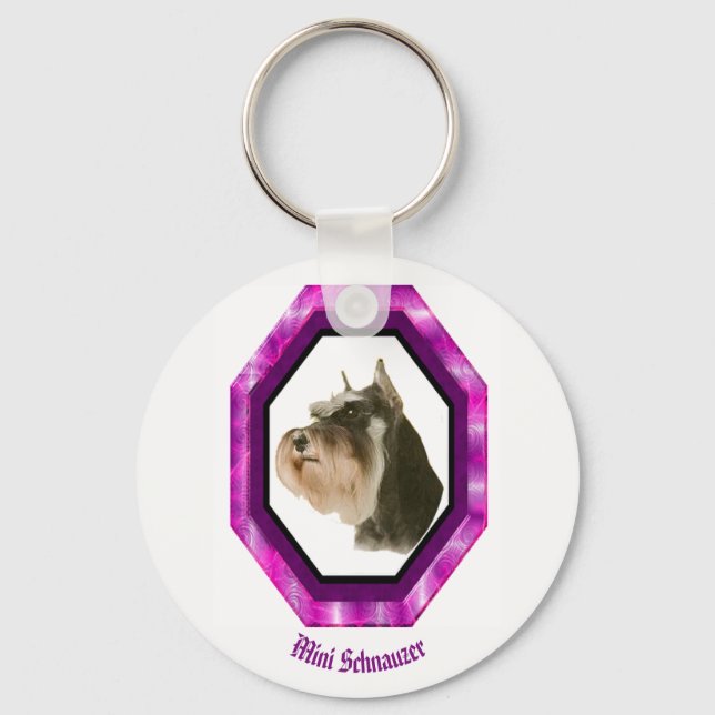 Mini Schnauzer Key Chain (Front)