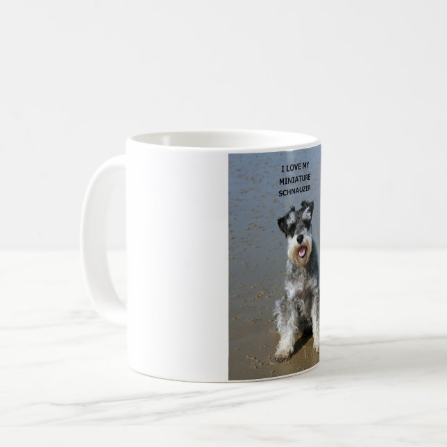mini schnauzer-love w pic coffee mug (Front Left)