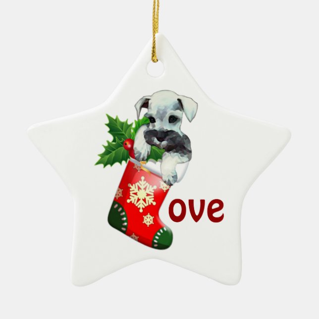 Mini Schnauzer Ornament (Front)
