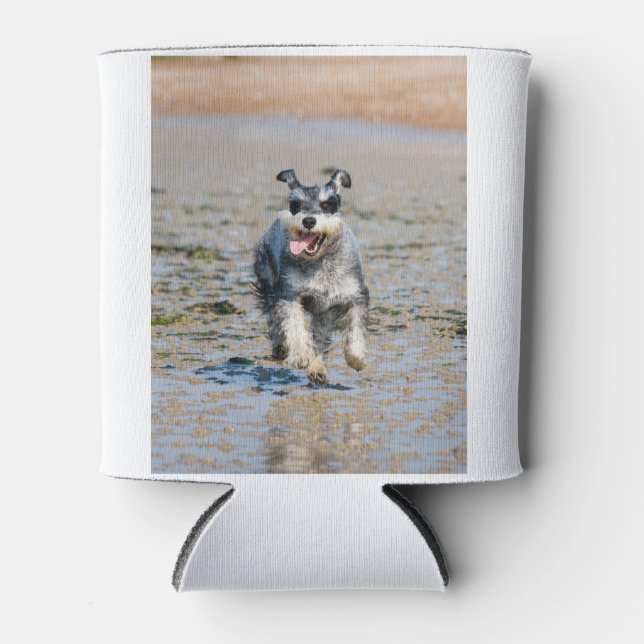 mini schnauzer-running can cooler (Front)