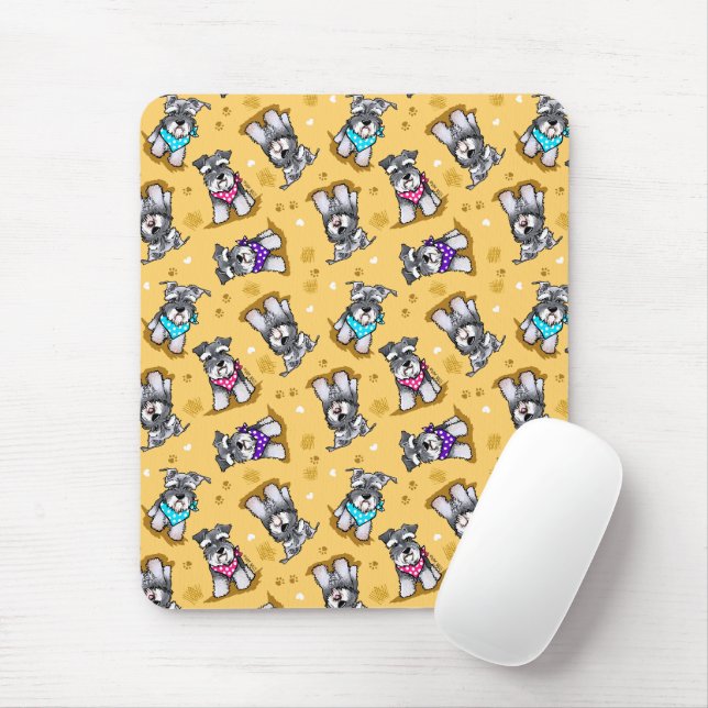 Mini Schnauzer Sunshine KiniArt Mouse Pad (With Mouse)