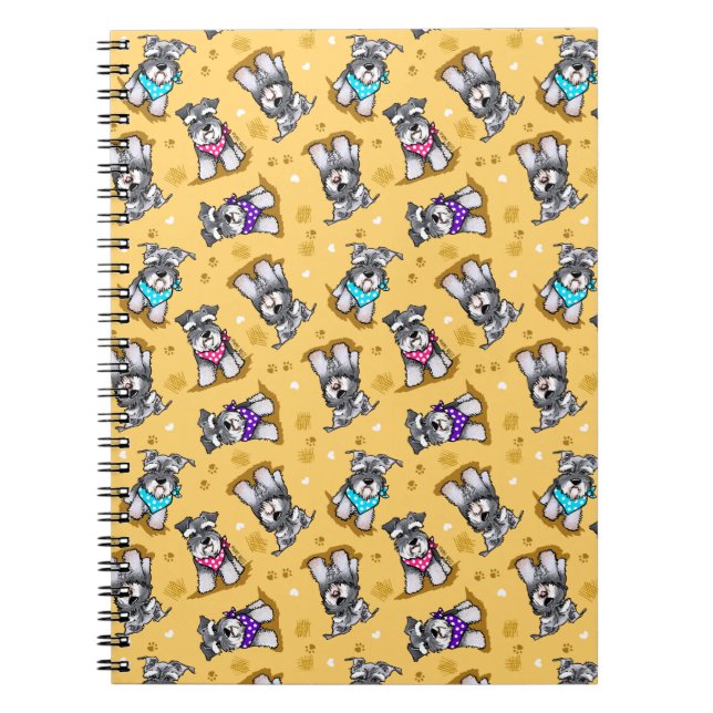Mini Schnauzer Sunshine KiniArt Notebook (Front)