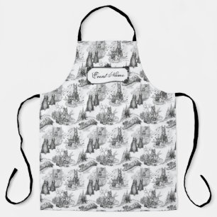 MINI SCHNAUZER Terrier Black Toile w/Customisation Apron