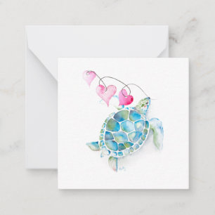Mini Sea Turtle Valentines Day Cards
