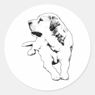 Mini Side-Look Boss Classic Round Sticker
