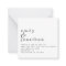 MINI Simple Black White Wedding Save the Date
