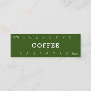 Mini Simple Double Number Coffee Punch-Card Loyalty Card
