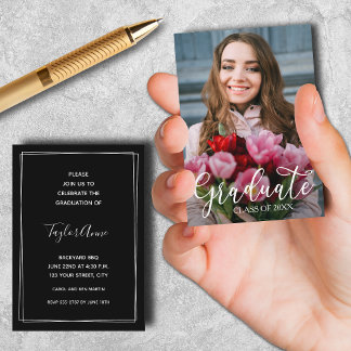 MINI Size 3.5" X 2.5" Photo Graduation Invitations