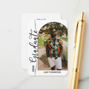 MINI Size Arched Photo Graduation Invitations
