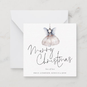Mini Size Fairy Minimalist Merry Christmas Card