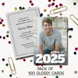 MINI Size Glossy Photo Graduation Invitations