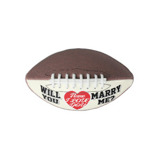 MINI SIZE - Name I LOVE YOU! WILL YOU MARRY ME? Football