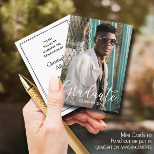 MINI Size Photo 2024 Graduation Invitations