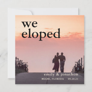 MINI SIZE   We Eloped Photo Elopement Announcement