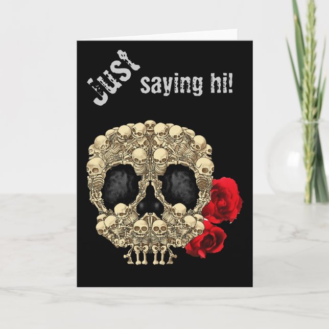 Mini Skeletons Sugar Skull Card (Front)