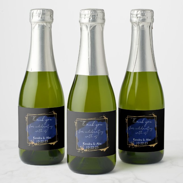 Mini Sparkling Wine bottle label for wedding (Bottles)