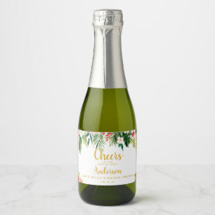 Mini Sparkling Wine Bridal Shower, Tropical Label