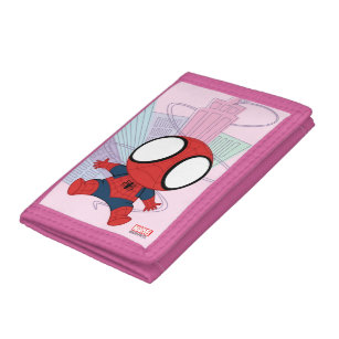 Mini Spider-Man & City Graphic Tri-fold Wallet