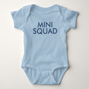 Mini Squad Cute Blue Boy Slogan Bodysuit