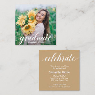 MINI Square 2.5" Photo Graduate Invitations