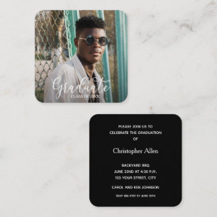MINI Square Photo Graduation Invitations