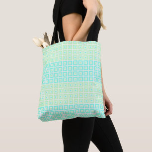 Mini Squares In Squares Mint Spearmint  Tote Bag