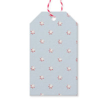 Mini Stars, Red Cream and Pale Blue Print