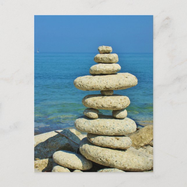 Mini Stone Stack Design Postcard (Front)