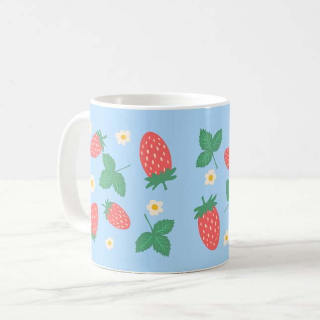 Mini Strawberry Blossom Coffee Mug (Front Left)