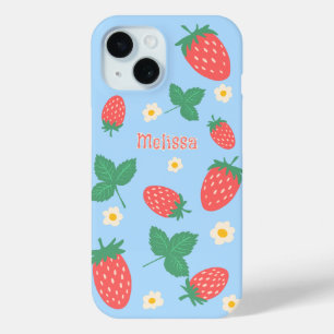 Mini Strawberry Blossom Personalized iPhone 15 Case
