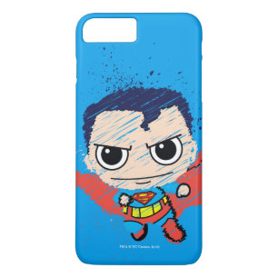Mini Superman Sketch iPhone 8 Plus/7 Plus Case