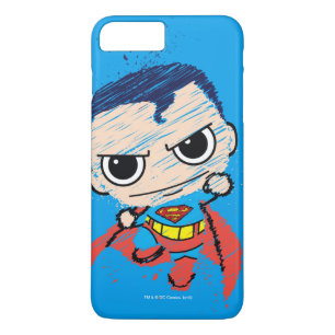 Mini Superman Sketch - Flying iPhone 8 Plus/7 Plus Case