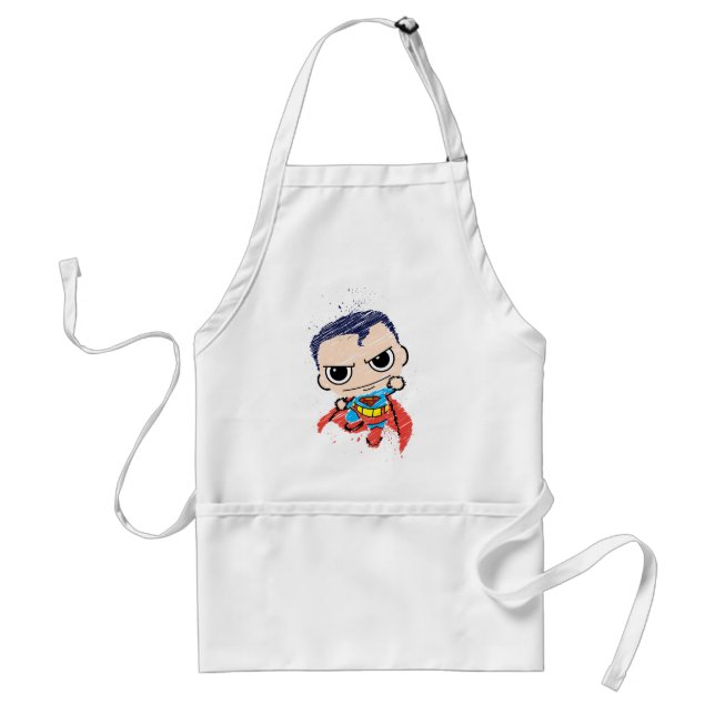 Mini Superman Sketch - Flying Standard Apron (Front)