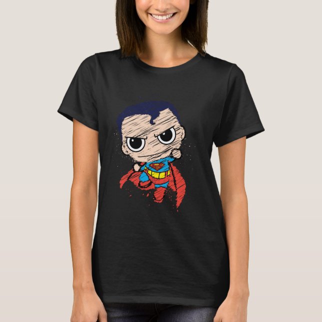 Mini Superman Sketch - Flying T-Shirt (Front)