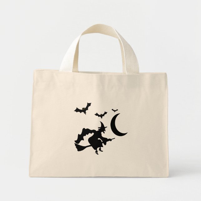 Mini Tote Bag - Flying Witch (Front)