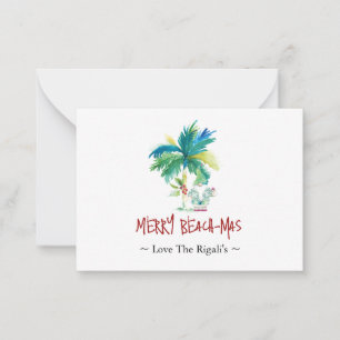 Mini Tropical Beach Christmas Cards